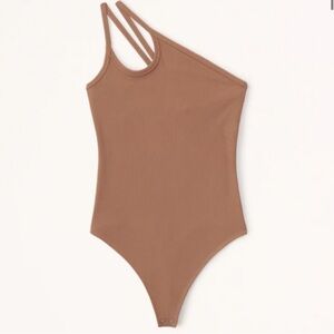 Abercrombie Ribbed One-Shoulder Bodysuit